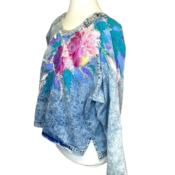 Painted Denim Blouse - Picture 3 of 6